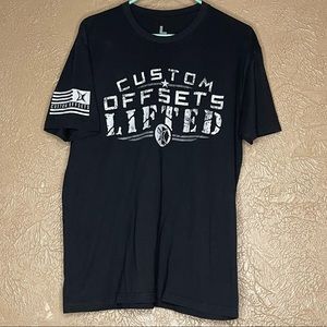Short sleeve Mens T-Shirt. Lg. Black.